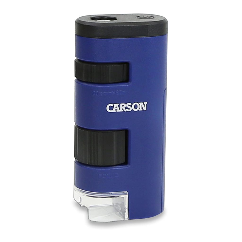 卡尔森袖珍显微镜-功能强大的袖珍显微镜，放大倍数为20 - 60倍，带有LED照明