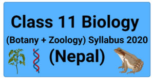 11班生物(植物学+动物学)课程大纲2020(尼泊尔)